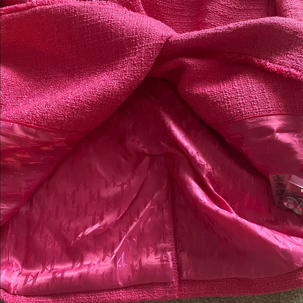 Karl Lagerfeld size 2 pink NWT tweed blazer. - Picture 12 of 14